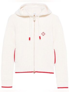 Casablanca merino wool waffle logo hoodie 2025 ski collection NWT